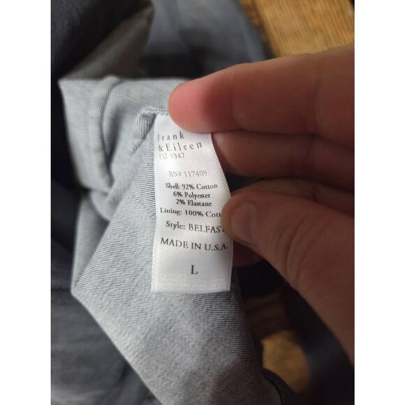 FRANK & EILEEN Belfast Performance Denim Jacket Charcoal Grey Sz Large - Picture 3 of 5